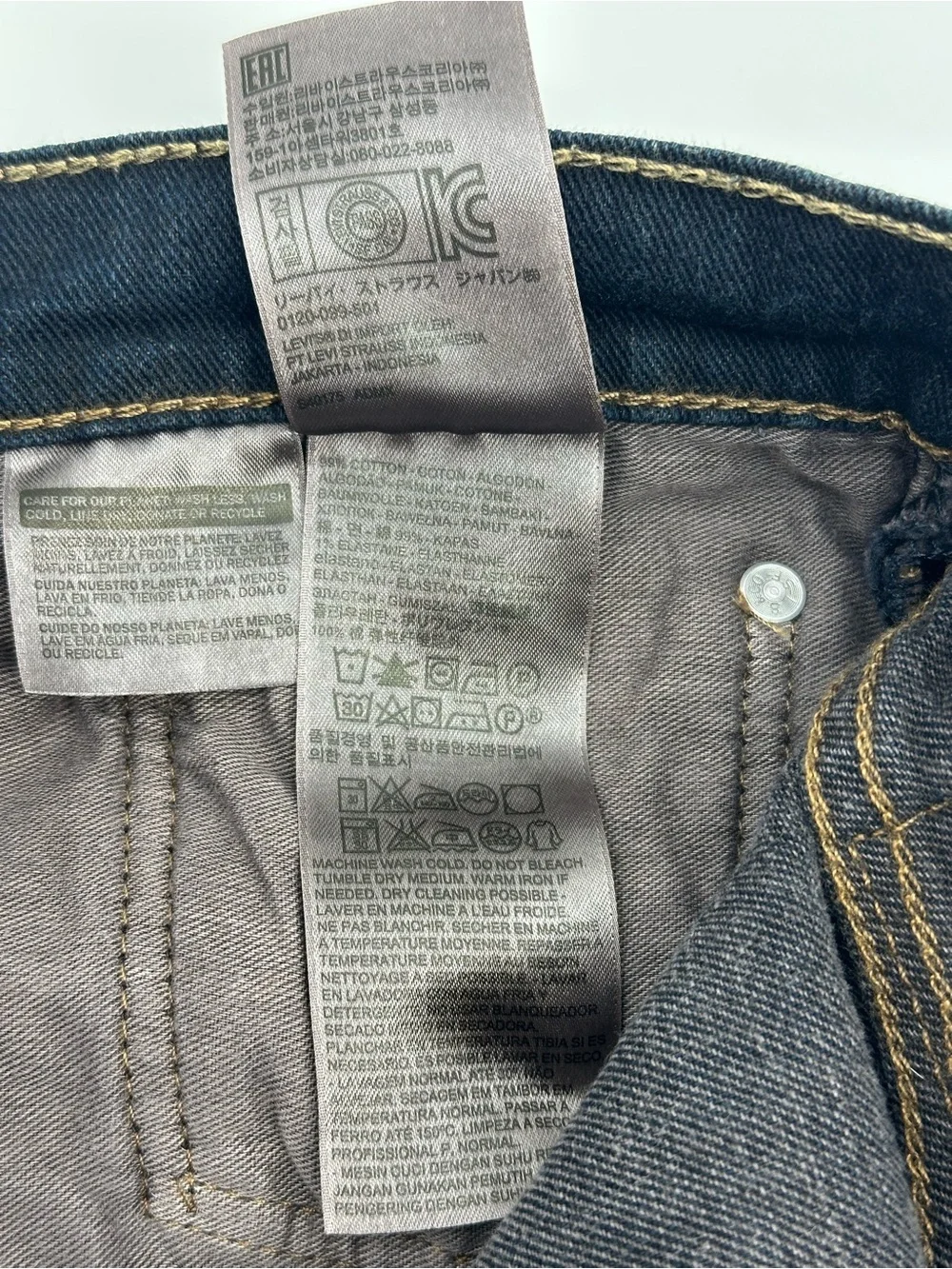 Levi's 505 Dark Blue Straight-Leg Jeans 34x34